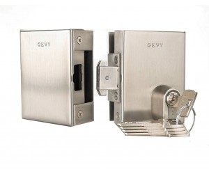 GEVY 119.067 Κλειδαριά ασφαλείας κυλίνδρου για γυάλινη πόρτα, με γάντζους και απλό προστατευτικό
